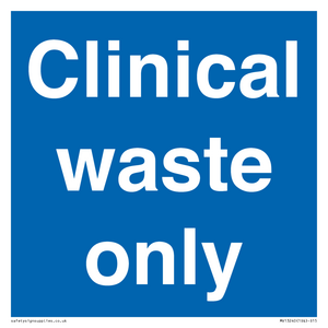 MV13240: Clinical waste only