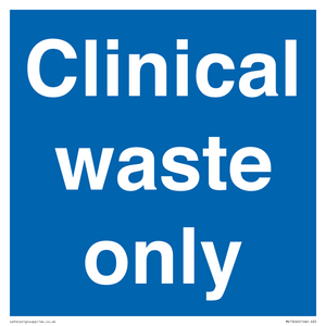 MV13240: Clinical waste only