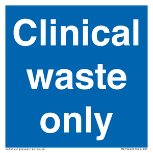 MV13240: Clinical waste only