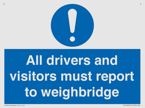 MV13373: All drivers and visitors must report to weighbridge