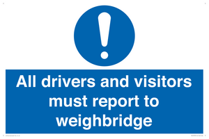 MV13373: All drivers and visitors must report to weighbridge