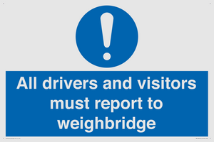 MV13373: All drivers and visitors must report to weighbridge