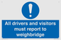 MV13373: All drivers and visitors must report to weighbridge