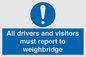 MV13373: All drivers and visitors must report to weighbridge
