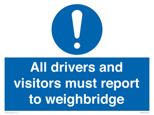MV13373: All drivers and visitors must report to weighbridge