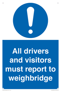 MV13373: All drivers and visitors must report to weighbridge