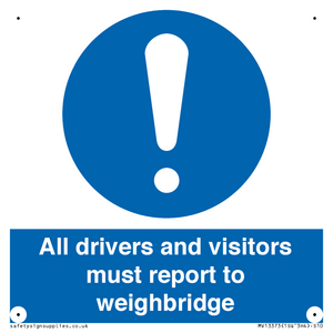 MV13373: All drivers and visitors must report to weighbridge