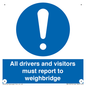 MV13373: All drivers and visitors must report to weighbridge