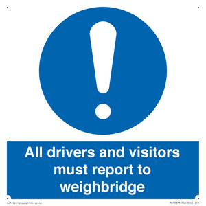 MV13373: All drivers and visitors must report to weighbridge