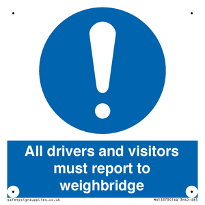 MV13373: All drivers and visitors must report to weighbridge