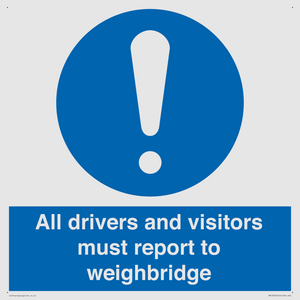 MV13373: All drivers and visitors must report to weighbridge