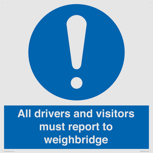 MV13373: All drivers and visitors must report to weighbridge