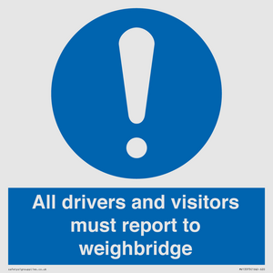 MV13373: All drivers and visitors must report to weighbridge