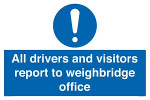 MV13380: All drivers and visitors report to weighbridge office