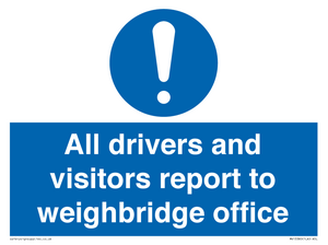 MV13380: All drivers and visitors report to weighbridge office
