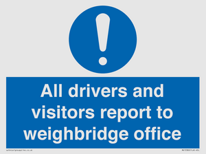 MV13380: All drivers and visitors report to weighbridge office