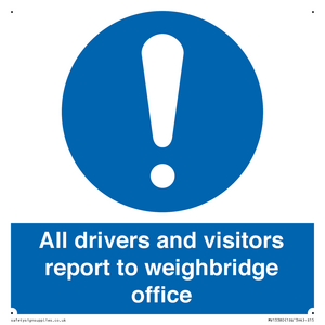 MV13380: All drivers and visitors report to weighbridge office