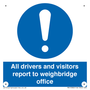 MV13380: All drivers and visitors report to weighbridge office