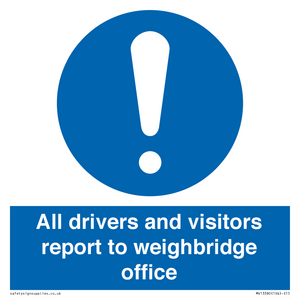 MV13380: All drivers and visitors report to weighbridge office