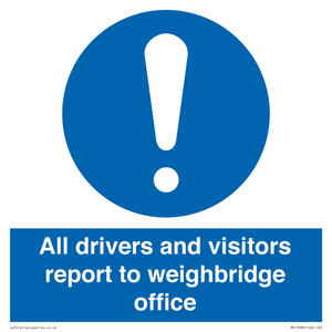 MV13380: All drivers and visitors report to weighbridge office