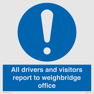 MV13380: All drivers and visitors report to weighbridge office