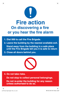 MV13418: Basic Fire Action Notice