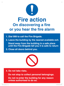 MV13418: Basic Fire Action Notice