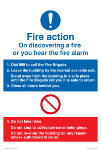 MV13418: Basic Fire Action Notice