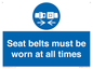MV13520: Seat belts must be worn at all times