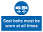 MV13520: Seat belts must be worn at all times