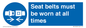 MV13520: Seat belts must be worn at all times