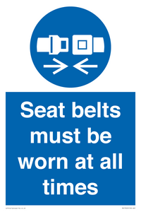 MV13520: Seat belts must be worn at all times
