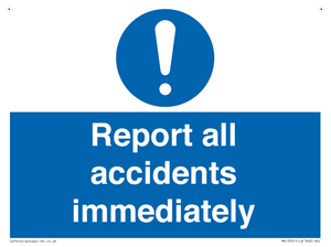 MV13531: Report all accidents immediately