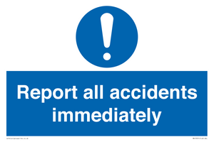 MV13531: Report all accidents immediately