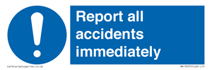 MV13531: Report all accidents immediately