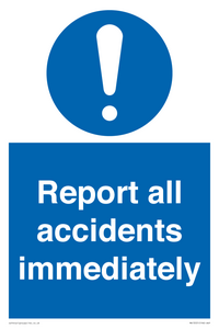 MV13531: Report all accidents immediately