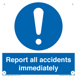 MV13531: Report all accidents immediately