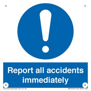 MV13531: Report all accidents immediately
