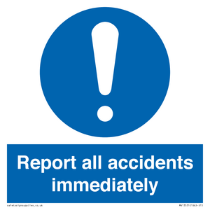 MV13531: Report all accidents immediately