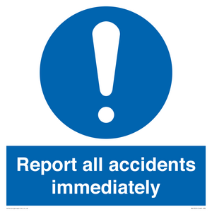 MV13531: Report all accidents immediately