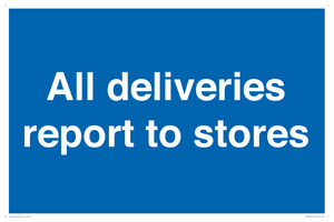 MV14431: All deliveries report to stores