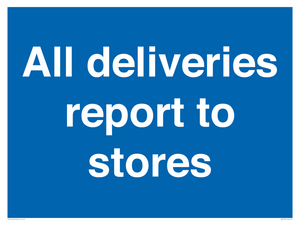 MV14431: All deliveries report to stores
