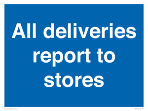 MV14431: All deliveries report to stores