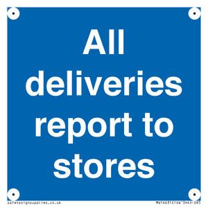 MV14431: All deliveries report to stores