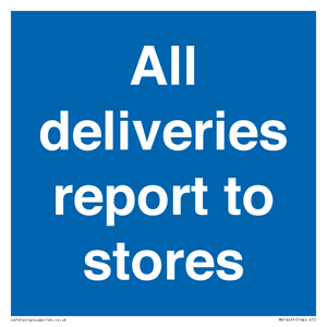 MV14431: All deliveries report to stores