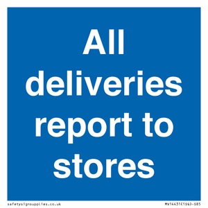 MV14431: All deliveries report to stores