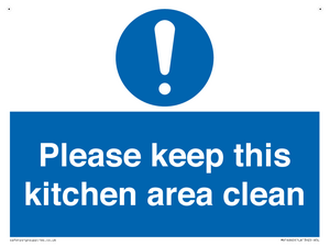 MV14640: Please keep this kitchen area clean