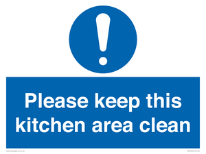 MV14640: Please keep this kitchen area clean