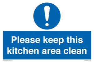 MV14640: Please keep this kitchen area clean