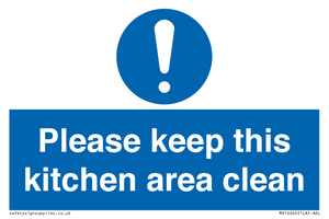 MV14640: Please keep this kitchen area clean